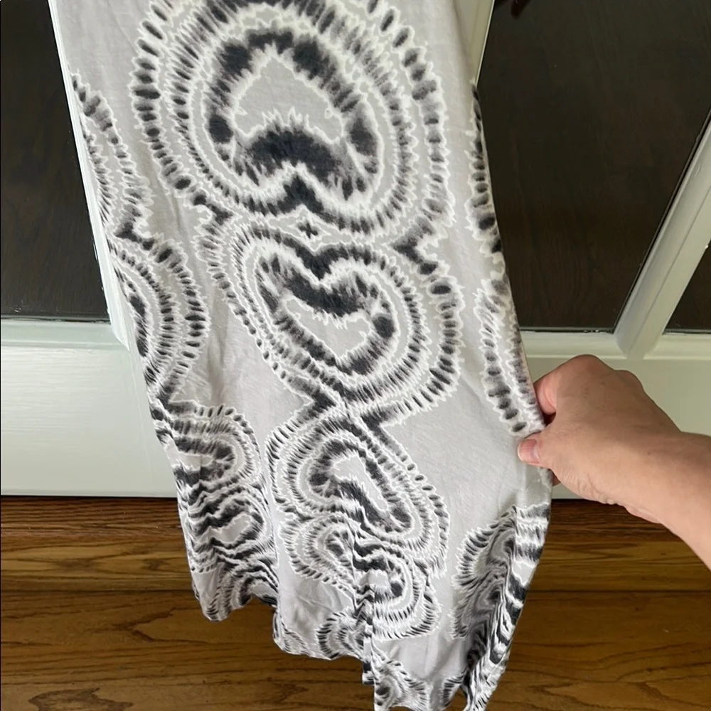Ella Moss Gray and Black Tie-Dye Halter Sundress Casual🌿